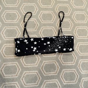 Reversible Bandeau Bikini Top Star Pattern